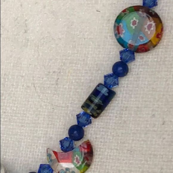 UPDATED: Millefiori (as is) glass bead double strand with heart pendant - Picture 7 of 7